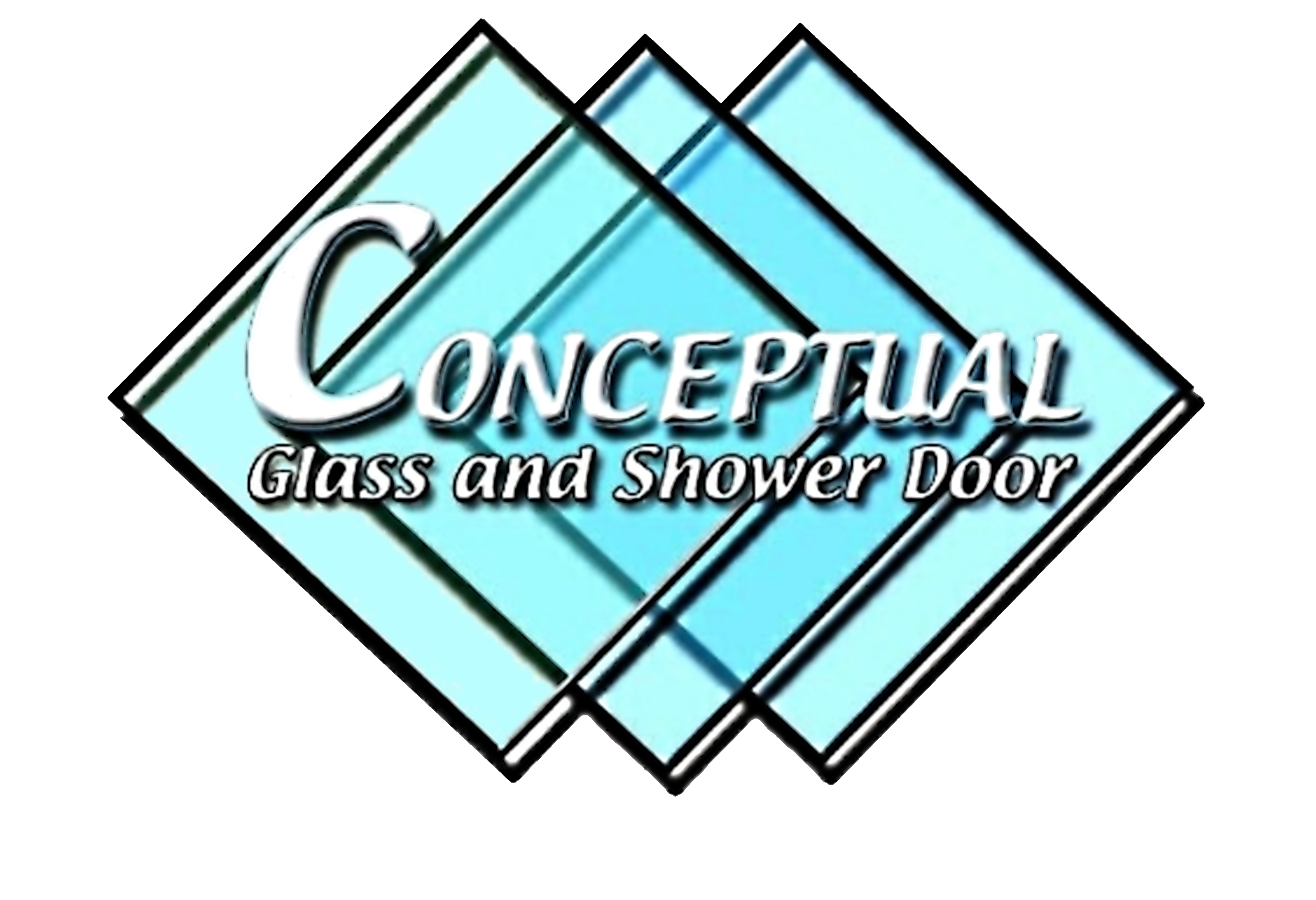 conceptual glass logo